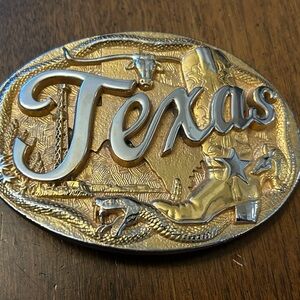 High Mesa Texas 1985 solid bronze belt buckle